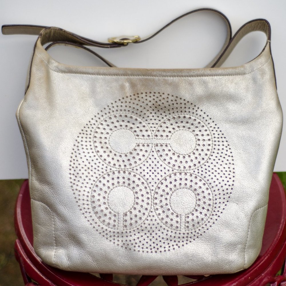 Vintage Coach Gold Poppy Crossbody Sack